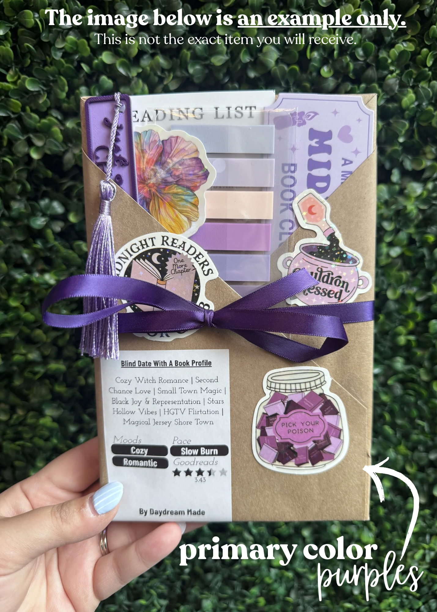 Blind Book purple example