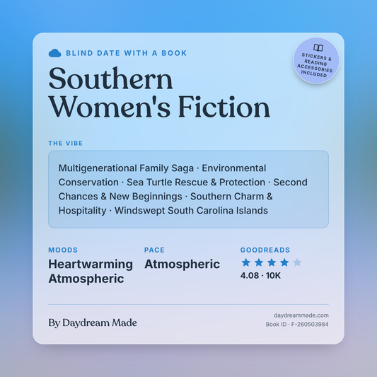 Blind Date With A Book that includes the following themes: Southern Women's Fiction, Multigenerational Family Saga, Environmental Conservation, Sea Turtle Rescue & Protection, Second Chances & New Beginnings, Southern Charm & Hospitality, Windswept South Carolina Islands