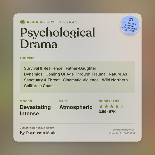 Blind Date With A Book that includes the following themes: Psychological Drama, Survival & Resilience, Father-Daughter Dynamics, Coming Of Age Through Trauma, Nature As Sanctuary & Threat, Cinematic Violence, Wild Northern California Coast
