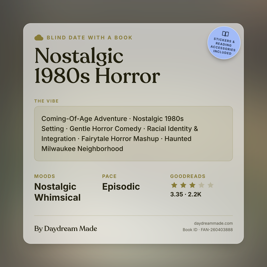 Blind Date With A Book that includes the following themes: Nostalgic 1980s Horror, Coming-Of-Age Adventure, Nostalgic 1980s Setting, Gentle Horror Comedy, Racial Identity & Integration, Fairytale Horror Mashup, Haunted Milwaukee Neighborhood