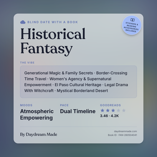 Blind Date With A Book that includes the following themes: Historical Fantasy, Generational Magic & Family Secrets, Border-Crossing Time Travel, Women's Agency & Supernatural Empowerment, El Paso Cultural Heritage, Legal Drama With Witchcraft, Mystical Borderland Desert