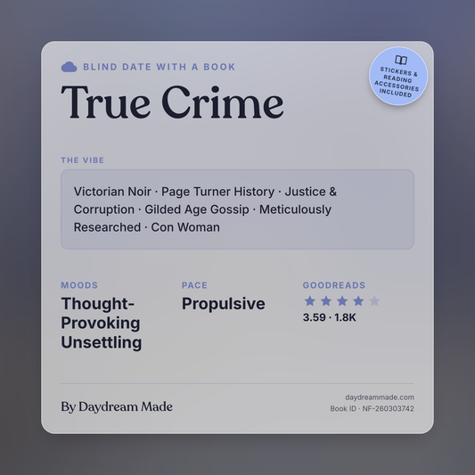 Blind Date With A Book that includes the following themes: True Crime, Victorian Noir, Page Turner History, Justice & Corruption, Gilded Age Gossip, Meticulously Researched, Con Woman
