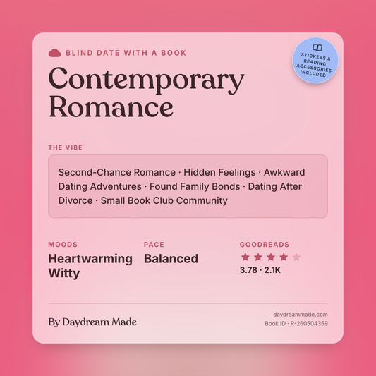 Blind Date With A Book that includes the following themes: Contemporary Romance, Second-Chance Romance, Hidden Feelings, Awkward Dating Adventures, Found Family Bonds, Dating After Divorce, Small Book Club Community