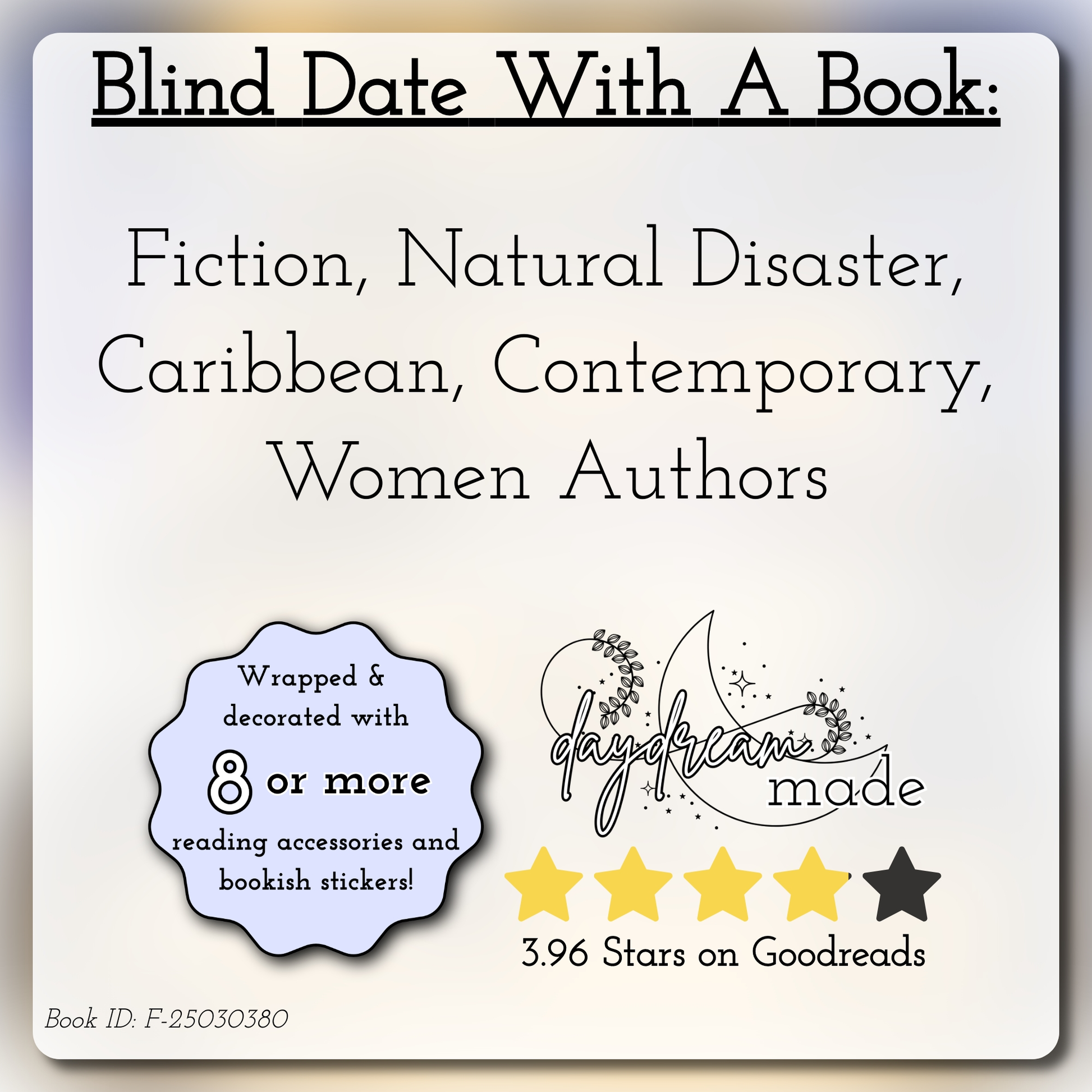 Blind Date With A Book that includes the following themes: Fiction, Natural Disaster, Caribbean, Contemporary, Women Authors