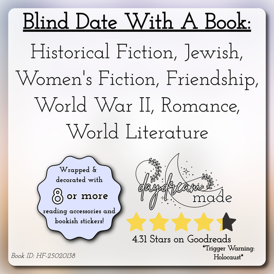 Blind Date With A Book that includes the following themes: Historical Fiction, Jewish, Women's Fiction, Friendship, World War II, Romance, World Literature