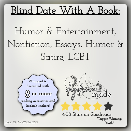 Blind Date With A Book that includes the following themes: Humor & Entertainment, Nonfiction, Essays, Humor & Satire, LGBT