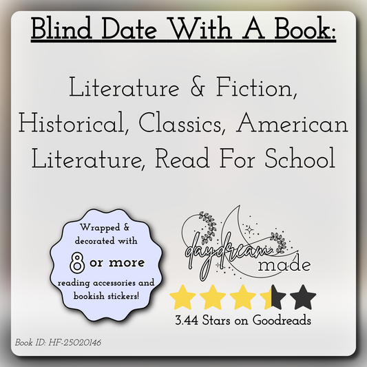 Blind Date With A Book that includes the following themes: Literature & Fiction, Historical, Classics, American Literature, Read For School