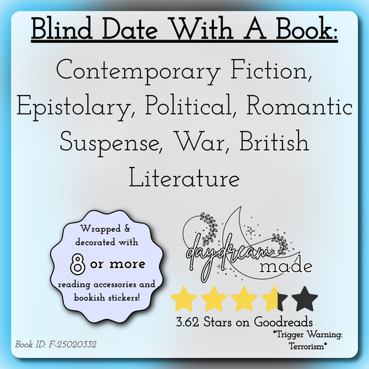 Blind Date With A Book that includes the following themes: Contemporary Fiction, Epistolary, Political, Romantic Suspense, War, British Literature