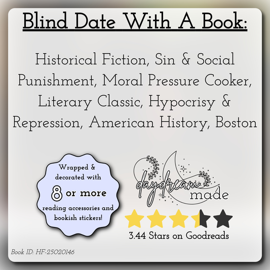 Blind Book: Historical Fiction, Sin & Social Punishment, Moral Pressure Cooker, Literary Classic, Hypocrisy & Repression, American History, Boston-146