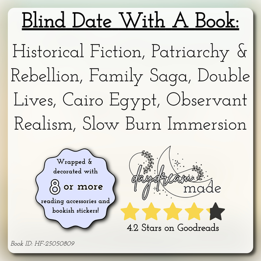 Blind Book: Historical Fiction, Patriarchy & Rebellion, Family Saga, Double Lives, Cairo Egypt, Observant Realism, Slow Burn Immersion-809