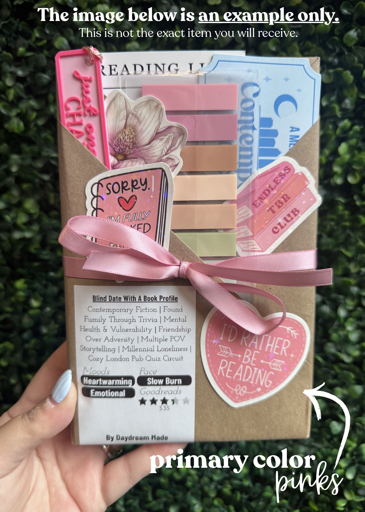 Blind Book pink example